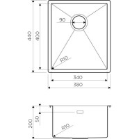 Мойка кухонная Omoikiri Taki 38-U/IF-IN 4973043 нержавеющая сталь