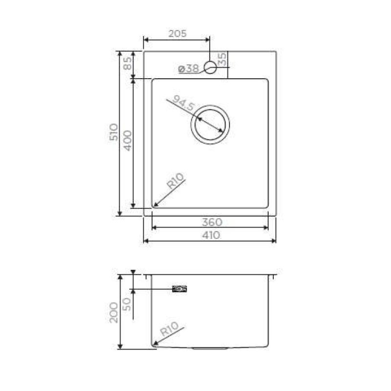 Мойка Omoikiri Akisame 41-IN 4973056, нержавеющая сталь