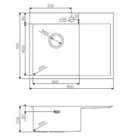 Кухонная мойка Omoikiri Akisame 65-IN-L/R, нержавеющая сталь