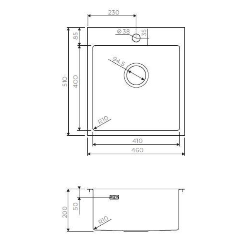 Мойка Omoikiri Akisame 46-LG 4973081, светлое золото