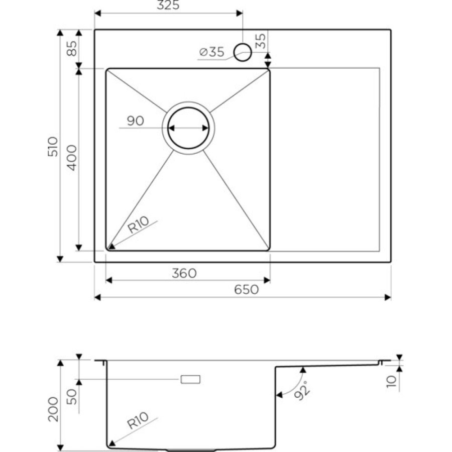 Мойка кухонная Omoikiri Akisame 65-LG-L 4973083 светлое золото