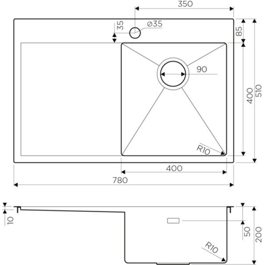Мойка кухонная Omoikiri Akisame 78-LG-R 4973086 светлое золото