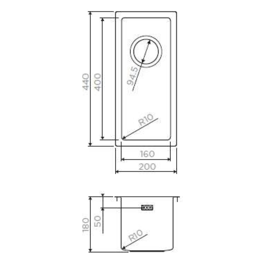 Мойка кухонная Omoikiri Taki 20-U/IF-LG 4973091, светлое золото