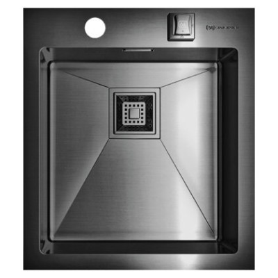 Мойка кухонная Omoikiri Akisame 41-GM 4973094, воронёная сталь, gunmetal