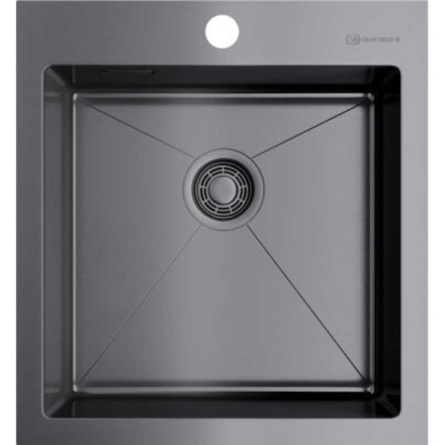 Мойка кухонная Omoikiri Akisame 46-GM 4973095 воронёная сталь, gunmetal