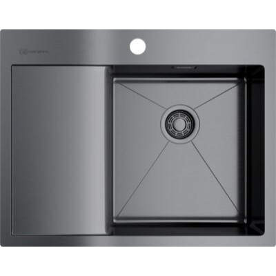 Мойка кухонная Omoikiri Akisame 65-GM-R 4973098 воронёная сталь, gunmetal