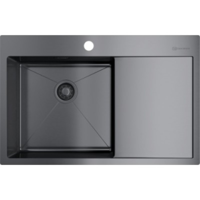 Мойка кухонная Omoikiri Akisame 4973099 78-GM-L воронёная сталь, gunmetal