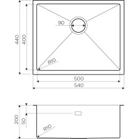 Кухонная мойка Omoikiri Taki 54-U/IF GM 4973107 воронёная сталь, gunmetal