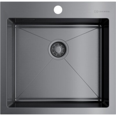 Мойка кухонная Omoikiri Akisame 51-GM 4973440 воронёная сталь, gunmetal