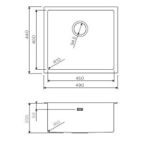Мойка кухонная Omoikiri Taki 49-U/IF-LG 4973523, светлое золото