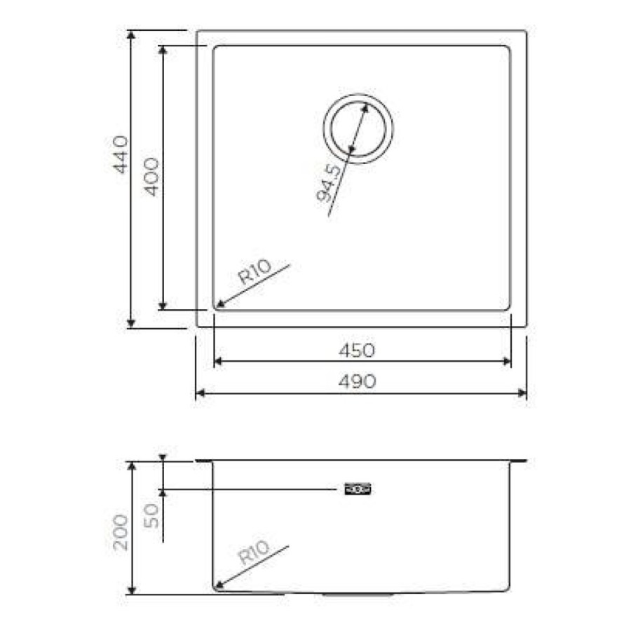 Мойка кухонная Omoikiri Taki 49-U/IF-LG 4973523, светлое золото
