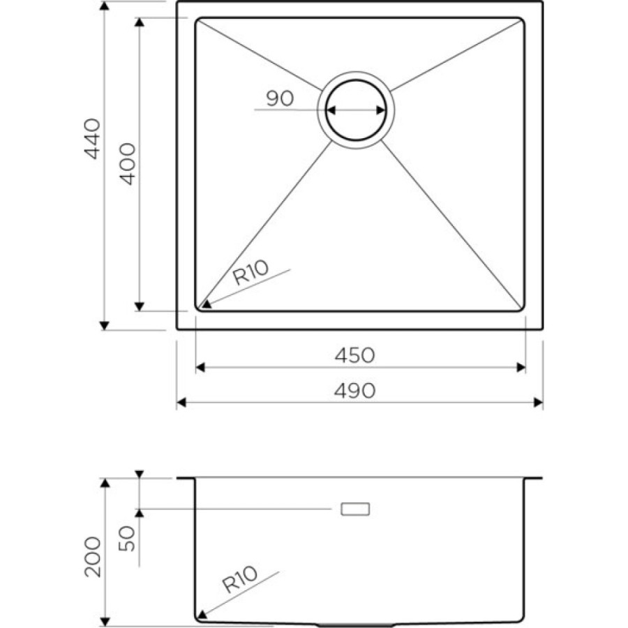 Мойка кухонная Omoikiri Taki 49-U/IF-GM 4973524 воронёная сталь, gunmetal