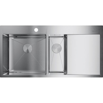 Мойка кухонная Omoikiri Akisame 100-2-IN-L 4973544 нержавеющая сталь