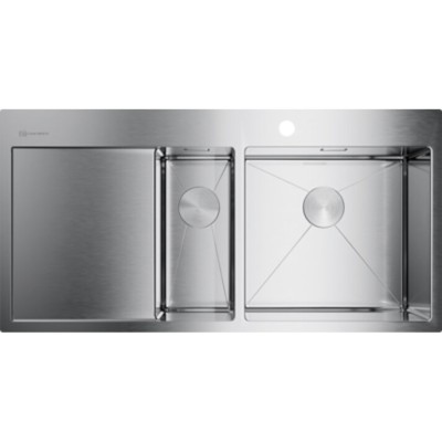 Мойка кухонная Omoikiri Akisame 100-2-IN-R 4973547 нержавеющая сталь