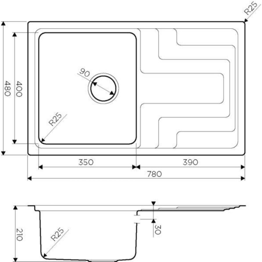 Мойка Omoikiri Mizu 78-IN 4973730, нержавеющая сталь