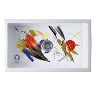 Мойка кухонная Omoikiri Mikura 76-Tokyo 4993021, 76 см, natceramic, цвет белый с принтом