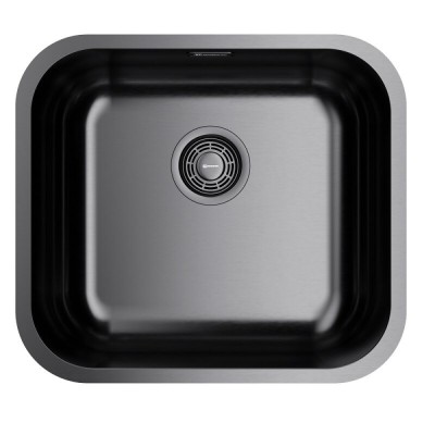 Кухонная мойка Omoikiri Omi 49-U/I 4993073, 49 см, цвет вороненая сталь