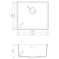 Мойка кухонная Omoikiri Tadzava 49 U IN нержавеющая сталь (4993074)
