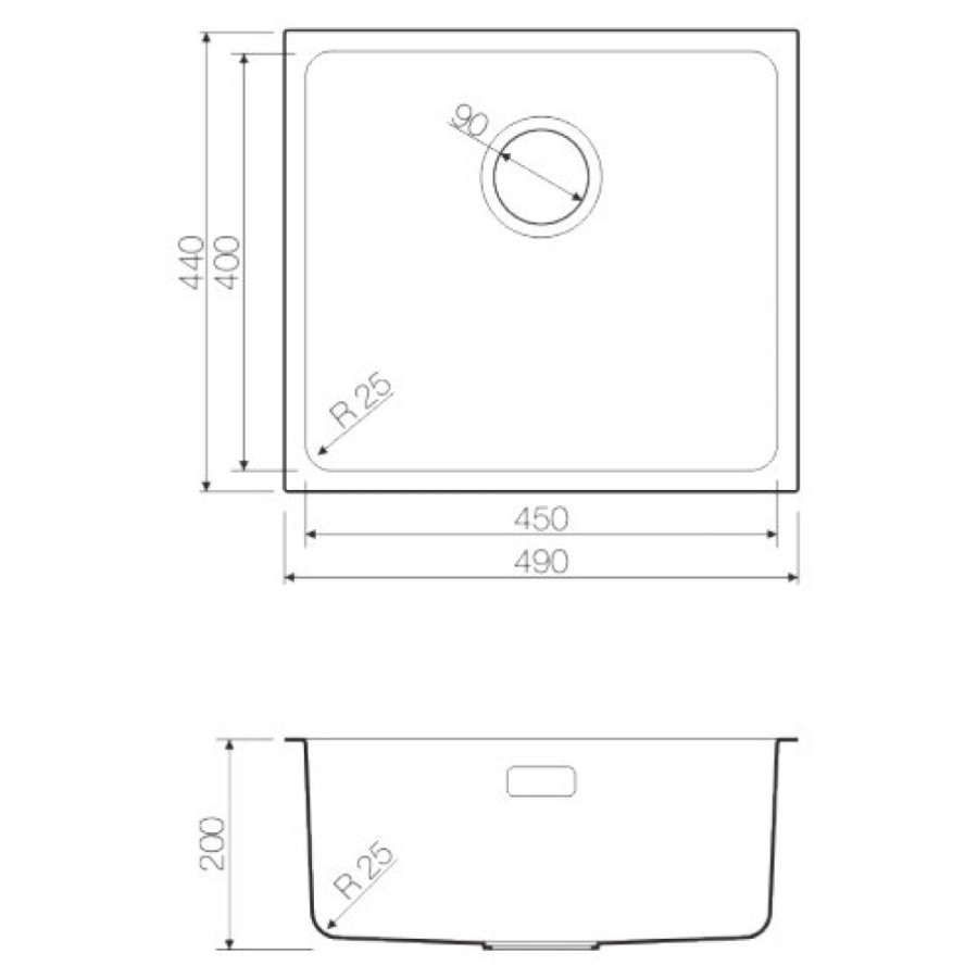 Мойка кухонная Omoikiri Tadzava 49 U IN нержавеющая сталь (4993074)