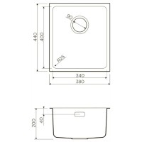 Мойка кухонная Omoikiri Tadzava 38-U-IN 4993077 нержавеющая сталь