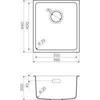 Мойка кухонная Omoikiri Tadzava 39-U-GM 4993079 воронёная сталь, gunmetal