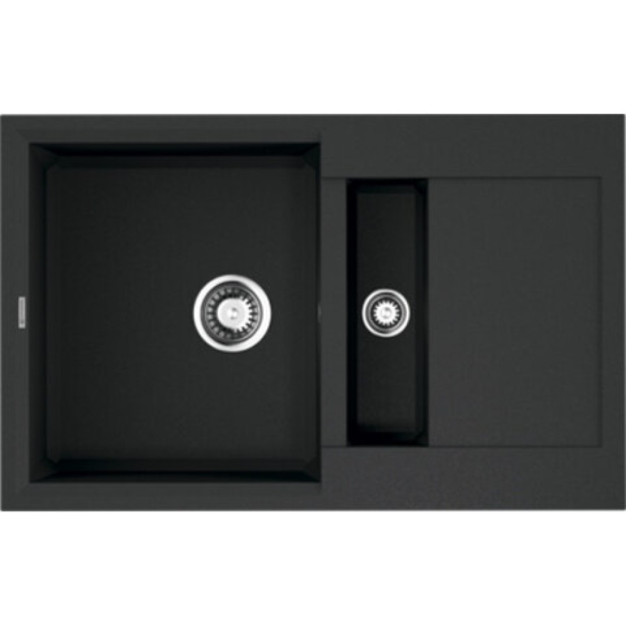 Мойка кухонная Omoikiri Sakaime 78-2-BL 4993114, 78 см, tetogranit, черная