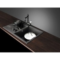 Мойка кухонная Omoikiri Sakaime 78-2-BL 4993114, 78 см, tetogranit, черная