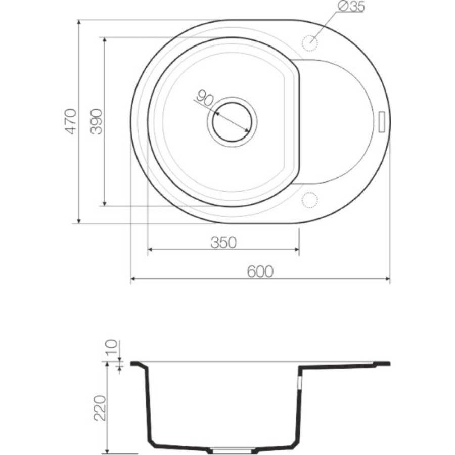 Мойка кухонная Omoikiri Sakaime 60E-BE 4993121, 60 см, tetogranit, ваниль