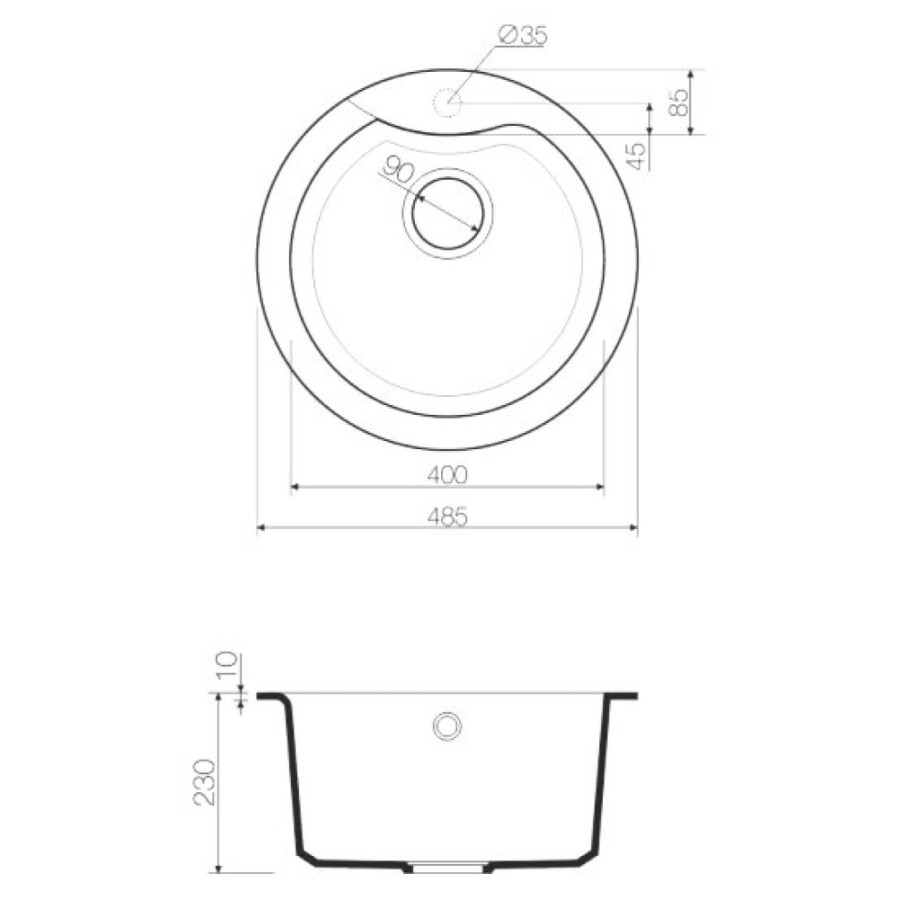 Мойка кухонная Omoikiri Yasugata 48R-BE, 48.5 см, tetogranit, ваниль (4993131)