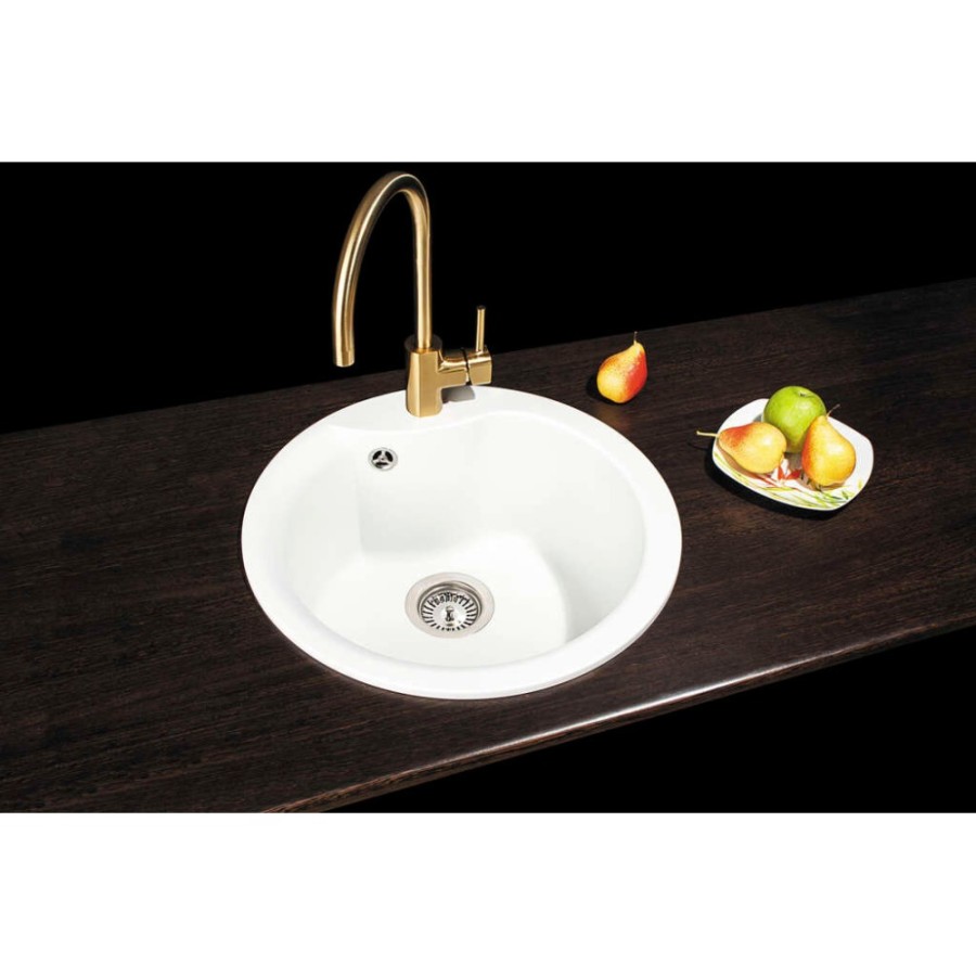 Мойка кухонная Omoikiri Yasugata 48R-WH 4993133, 48.5 см, tetogranit, белая