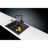 Мойка кухонная Omoikiri Bosen 59-2-BL 4993149, 59 см, tetogranit, черная