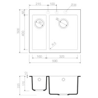 Мойка кухонная Omoikiri Bosen 59-2-BE 4993150, 59 см, tetogranit, ваниль
