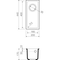 Мойка кухонная Omoikiri Bosen 20-U-SA 4993155, 20 см, tetogranit, бежевая