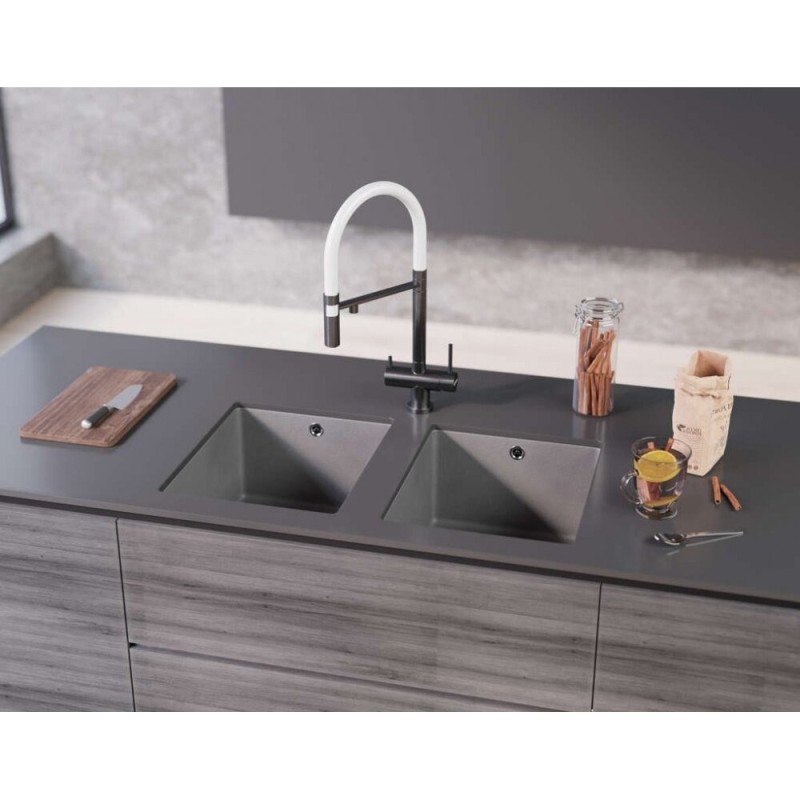 Мойка кухонная Omoikiri Bosen 4993157 38-U-BL, 38 см, tetogranit, черный