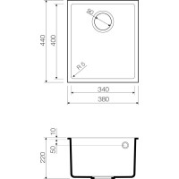 Мойка кухонная Omoikiri Bosen 38-U-SA 4993159, 38 см, tetogranit, бежевая