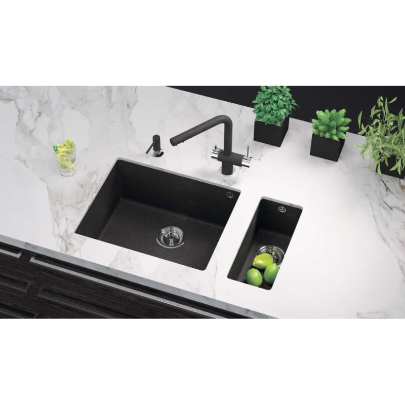 Кухонная мойка Omoikiri Bosen 54-U-BL 4993161, 54 см, tetogranit, черная