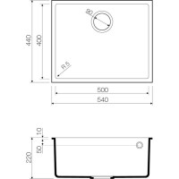 Мойка кухонная Omoikiri Bosen 54-U-SA 4993163, 54 см, tetogranit, бежевая