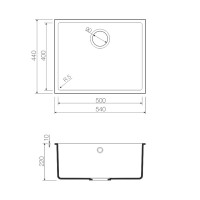 Мойка кухонная Omoikiri Bosen 54-U-WH 4993164, 54 см, tetogranit, белая