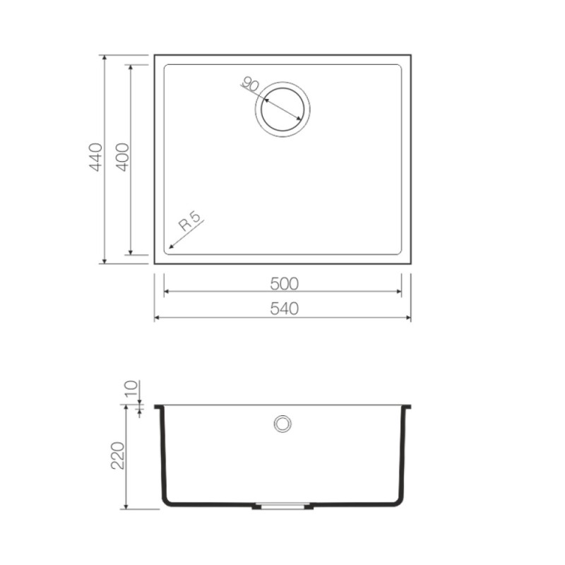 Мойка кухонная Omoikiri Bosen 54-U-WH 4993164, 54 см, tetogranit, белая
