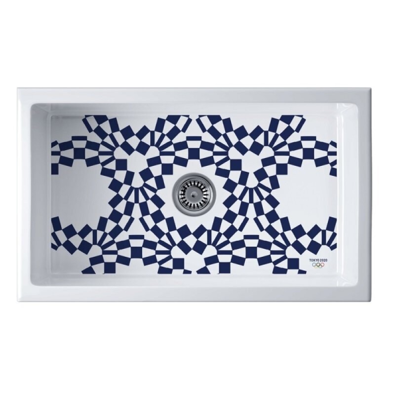 Мойка кухонная Omoikiri Mikura 76-Tokyo 2 4993173, 76 см, natceramic, цвет белый с принтом