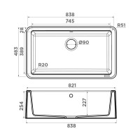 Мойка кухонная Omoikiri Tarento 83-BL 4993178, 83 см, tetogranit, цвет черный