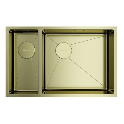 Кухонная мойка Omoikiri Taki 69-2 Side 4993184, 69 см, правая, цвет светлое золото