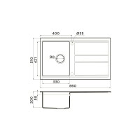 Мойка кухонная Omoikiri Kitagawa 86-WG 4993250, 86 см, artceramic, цвет wind green