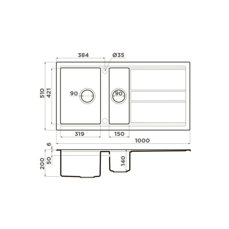 Мойка кухонная Omoikiri Kitagawa 100-2-WG 4993252, 100 см, artceramic, цвет wind green