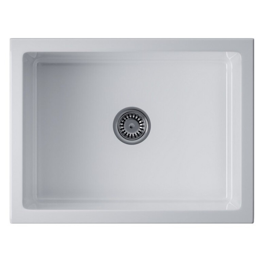 Мойка кухонная Omoikiri Mikura 61-WH 4993257, 61 см, natceramic, цвет белый глянцевый