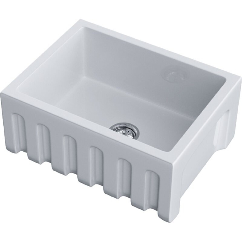 Мойка кухонная Omoikiri Mikura 61-WH 4993257, 61 см, natceramic, цвет белый глянцевый