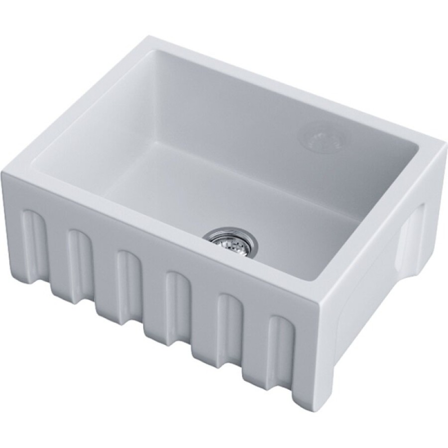 Мойка кухонная Omoikiri Mikura 61-WH 4993257, 61 см, natceramic, цвет белый глянцевый