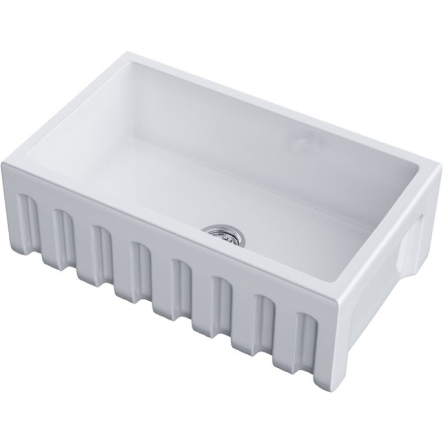 Мойка кухонная Omoikiri Mikura 76-WH 4993258, 76 см, natceramic, цвет белый глянцевый
