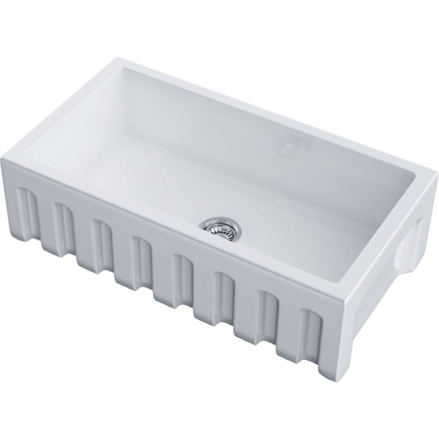 Мойка кухонная Omoikiri Mikura 83-WH 4993259, 84 см, natceramic, цвет белый глянцевый