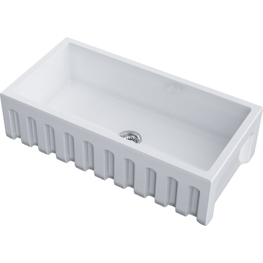 Мойка кухонная Omoikiri Mikura 91-WH 4993260, 91 см, natceramic, цвет белый глянцевый